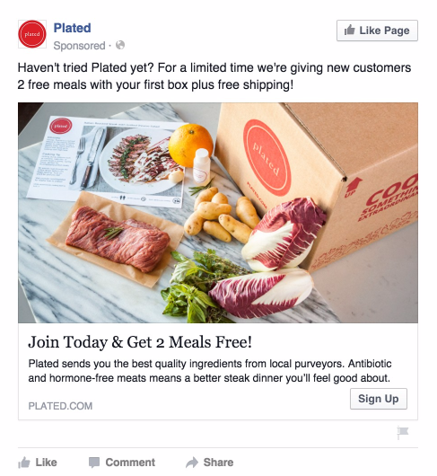 Example of incorporating a discount offer in a retargeting ad