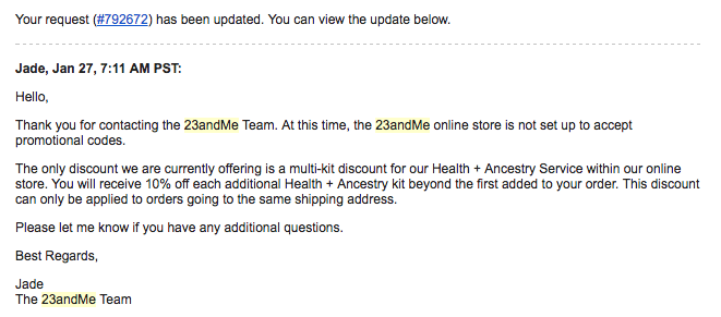 23andme promocodewatch.com fake codes